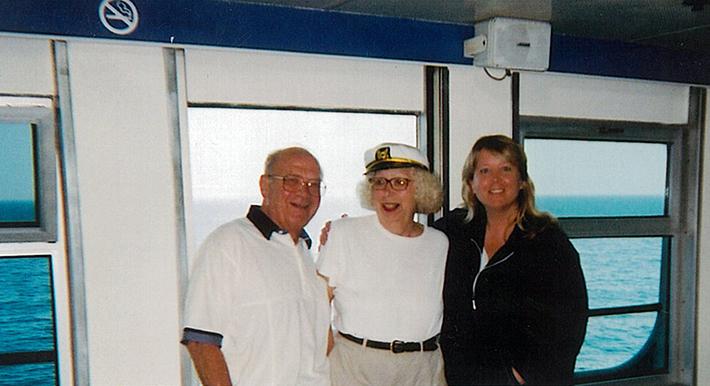 Three People In Cruise Ship